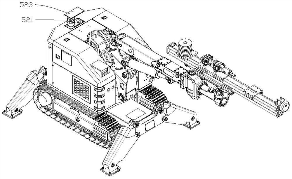 Electrical control system of rock drilling robot and rock drilling robot