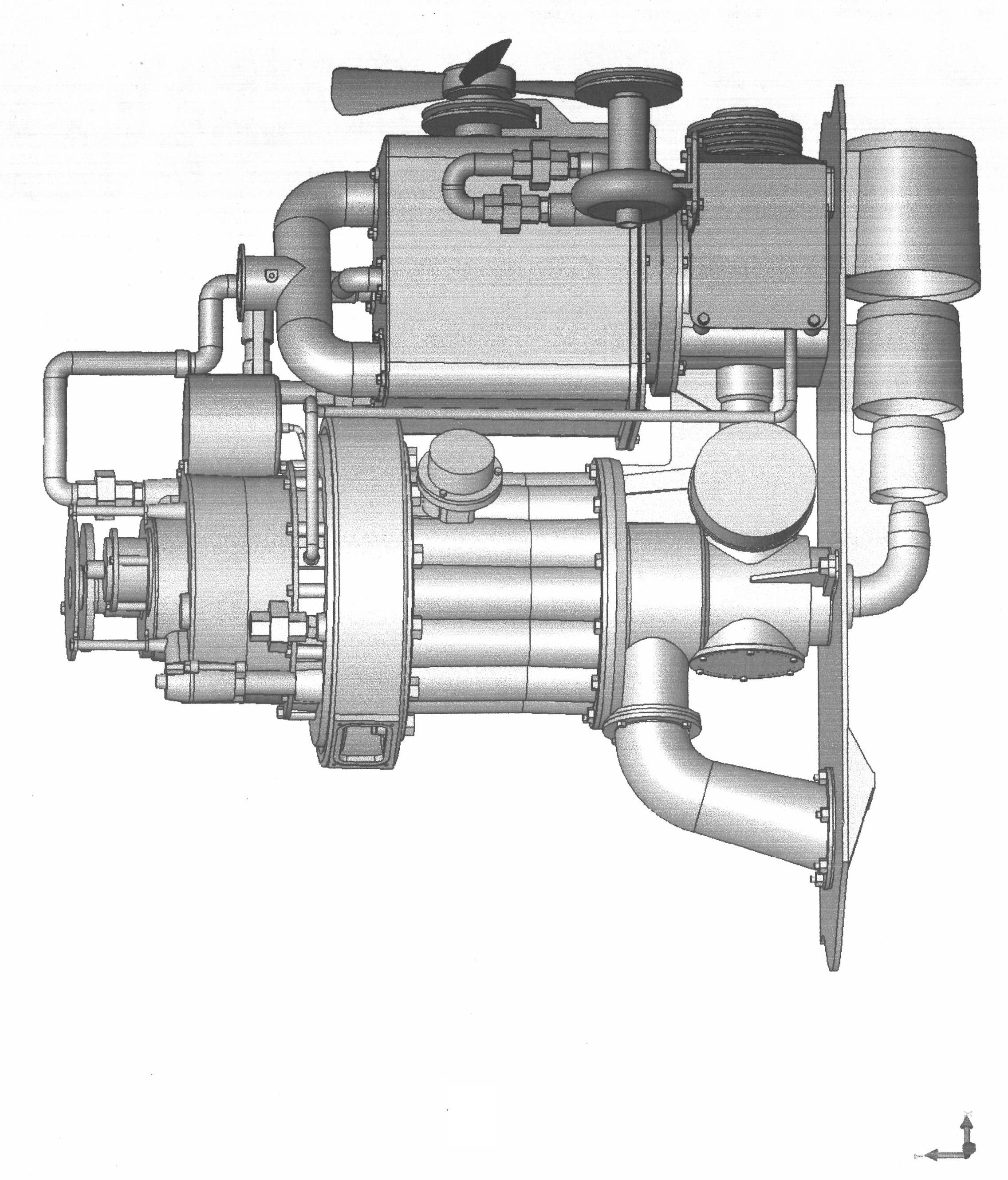 Internal combustion water spray propeller for ship