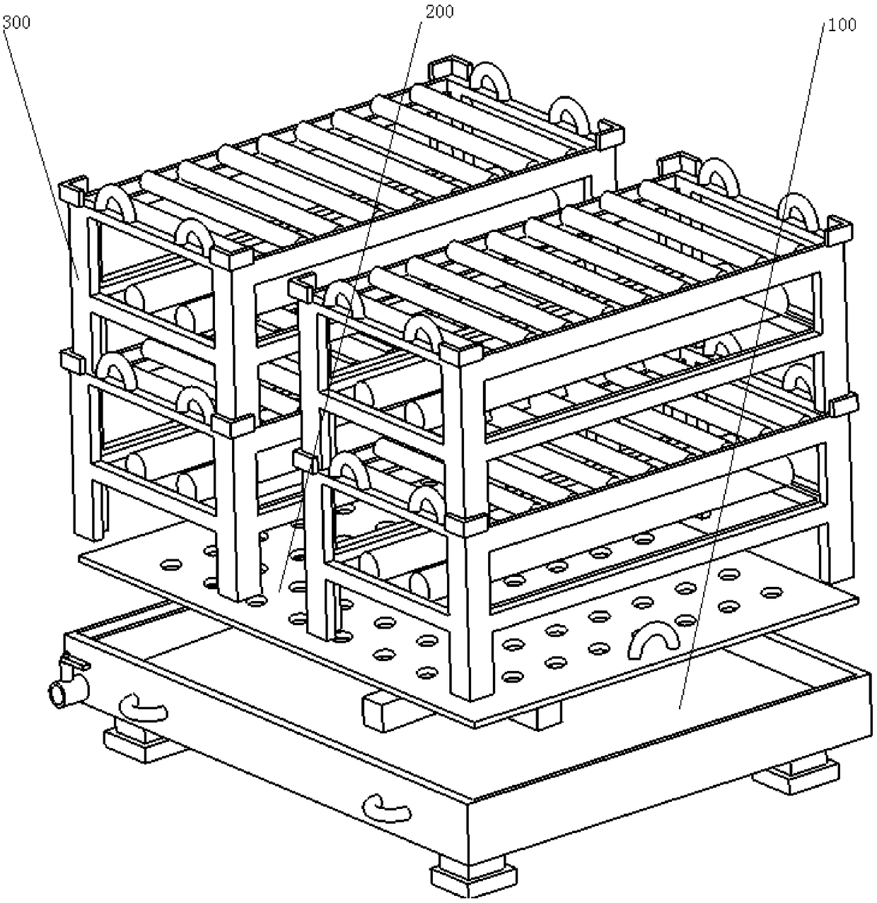 Combined multi-layer rack capable of receiving oil