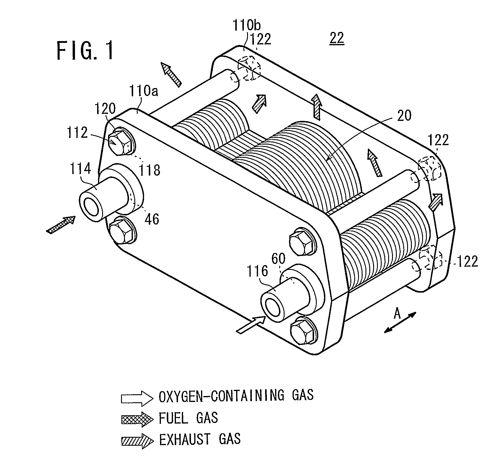 Fuel cell comprising separator with protrusions in zigzag-pattern