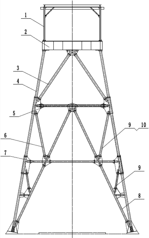 Shaft sinking tubular steel derrick