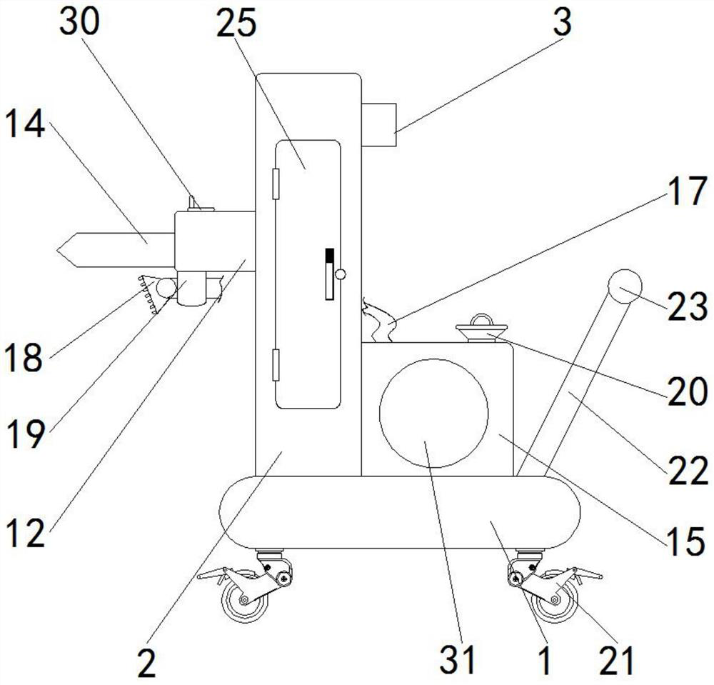 Speed regulation device of skin preparation treatment device for nursing department