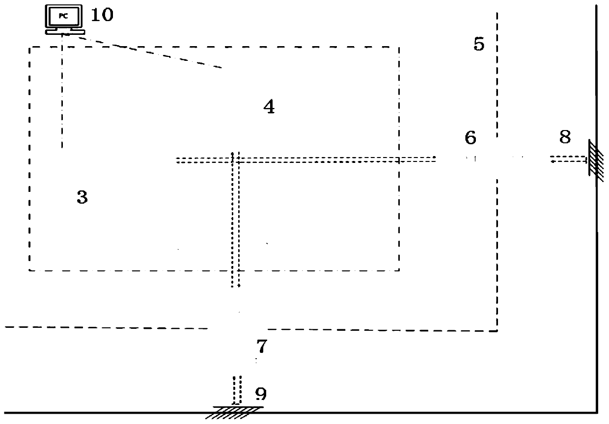 An attitude angle detection device for a suspended platform