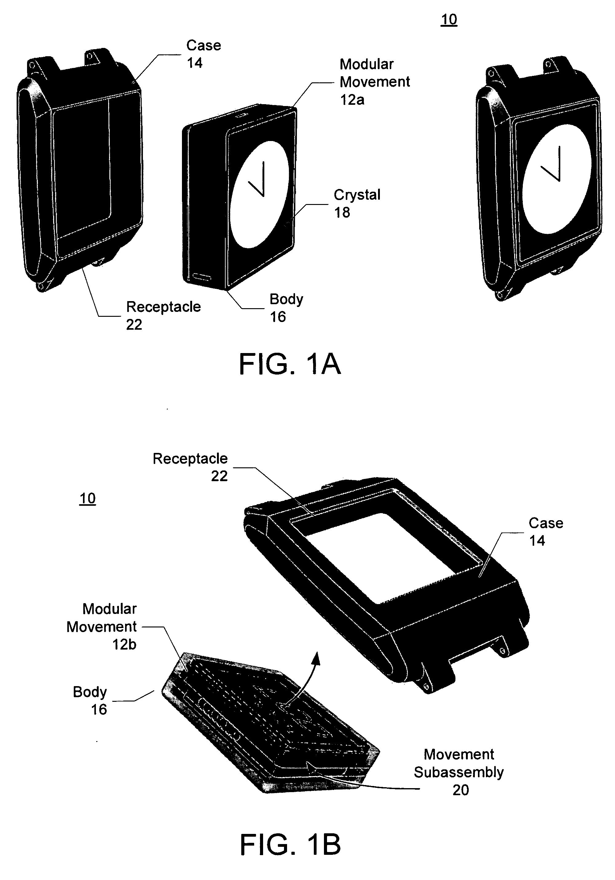 Modular movement that is fully functional standalone and interchangeable in other portable devices