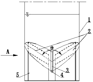 Butterfly-shaped anti-depositing member