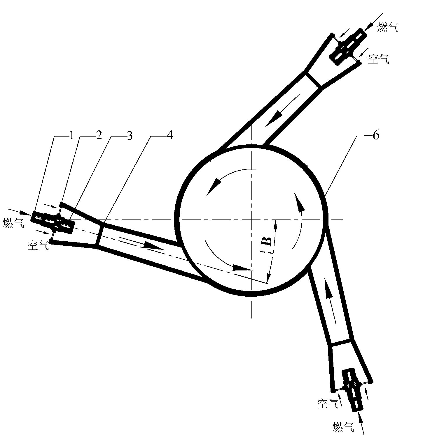 Combustion radiator and combustion method of multi-ejecting-tangent-circle premixing porous medium gas stove