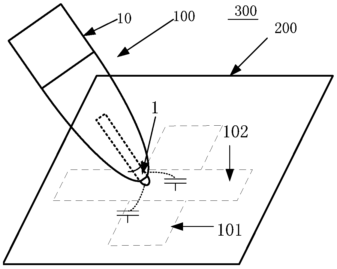 Capacitive pen, capacitive touch panel and touch device