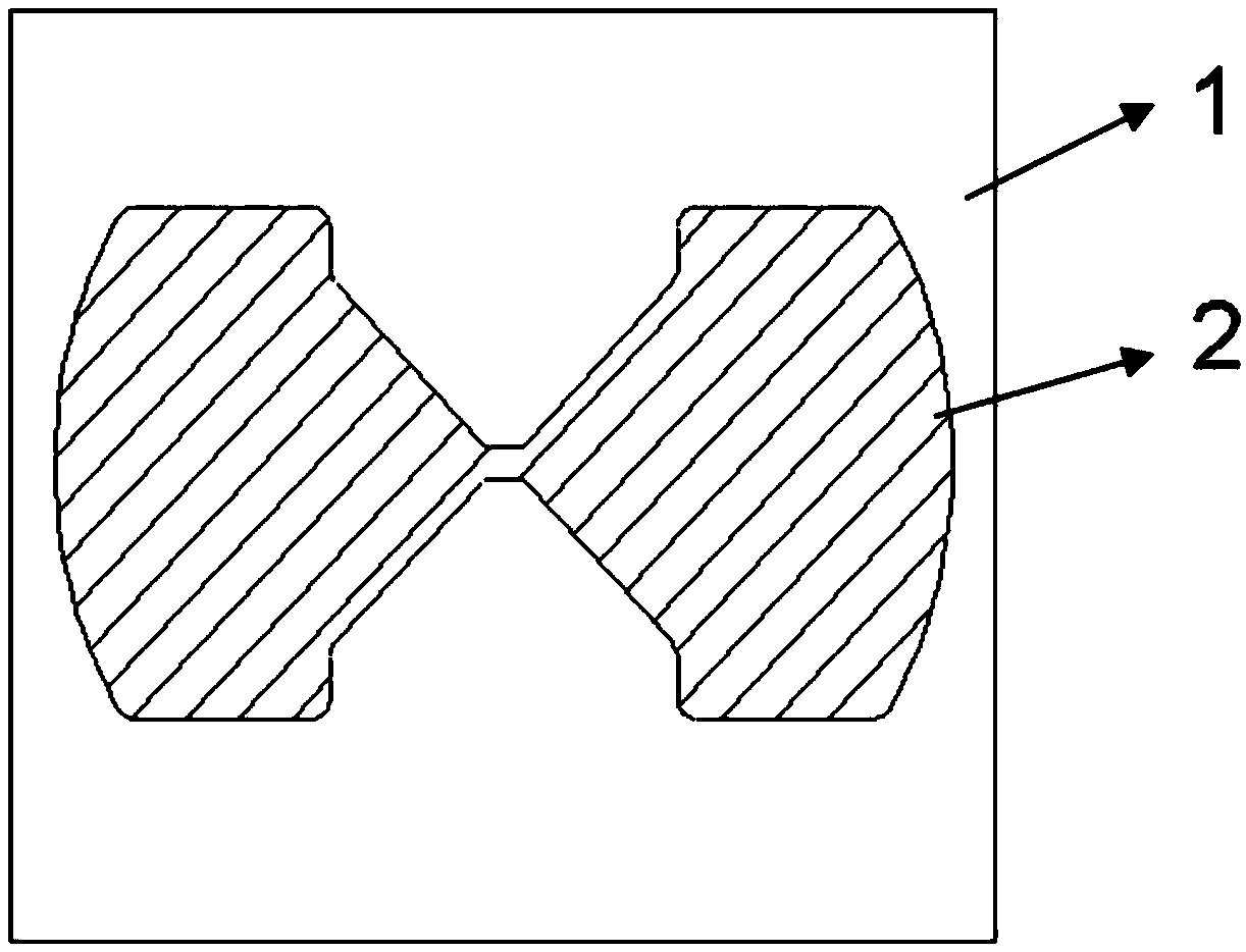 Metal bridge transducer element and manufacturing method thereof