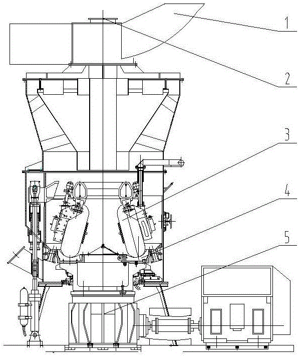 High-temperature semicoke grinding system and grinding method