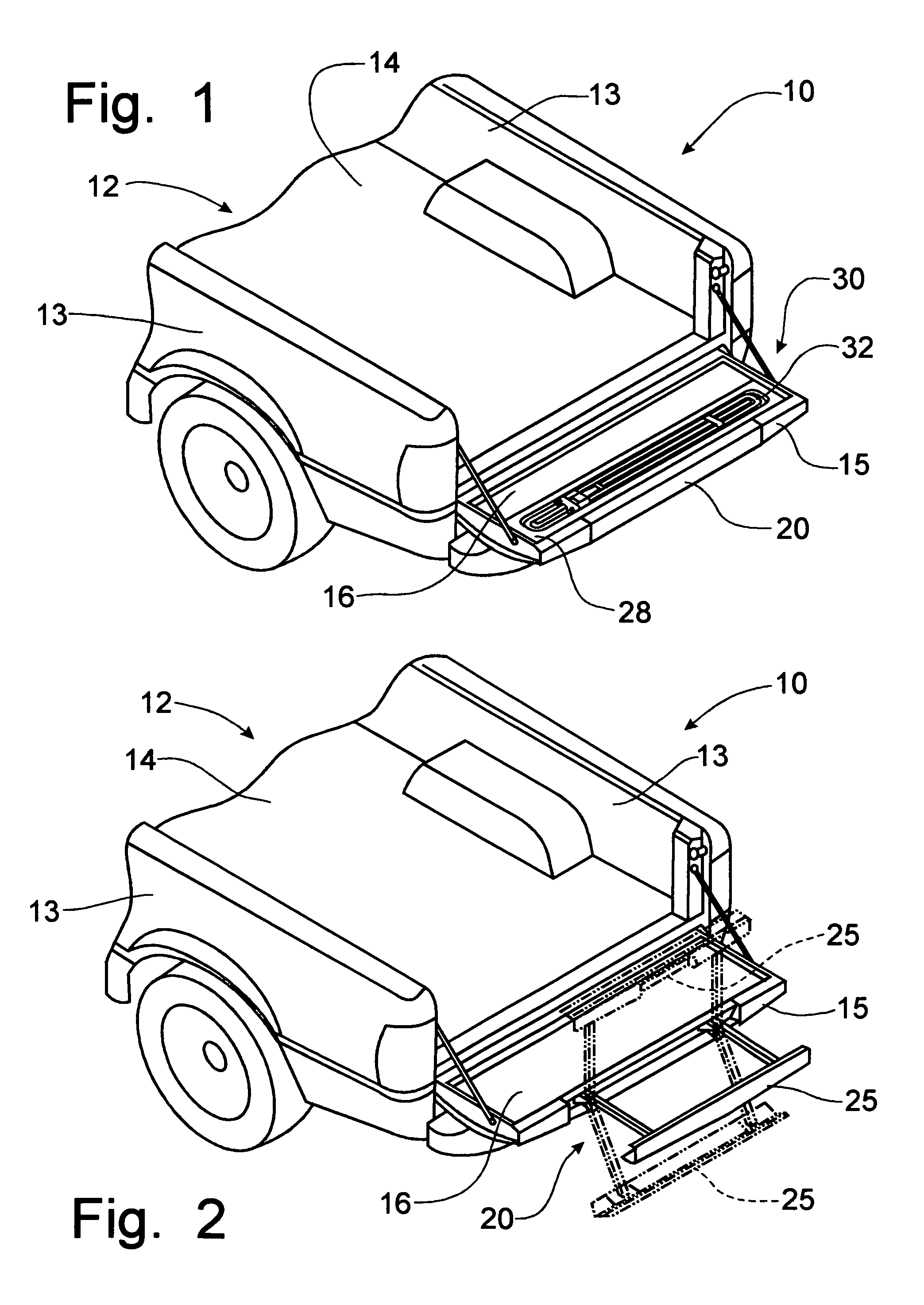 Grab handle with spring-loaded striker for pick-up trucks