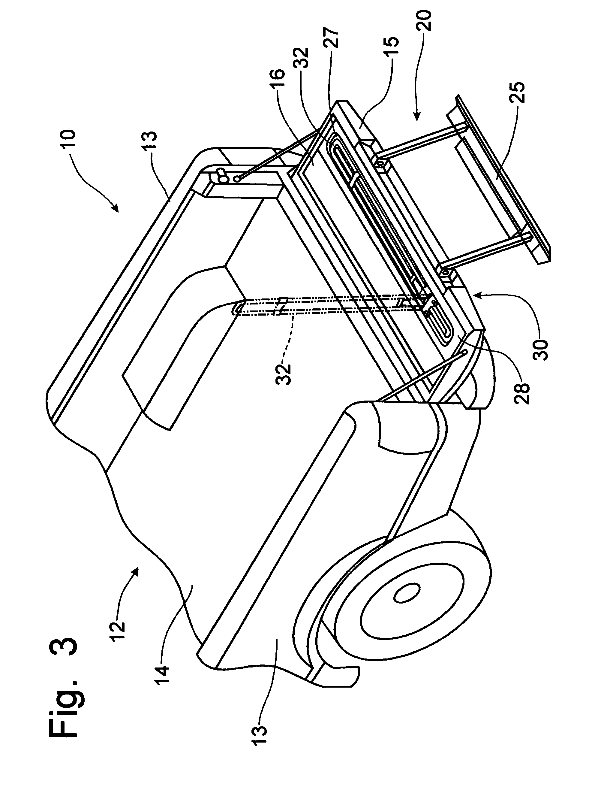 Grab handle with spring-loaded striker for pick-up trucks