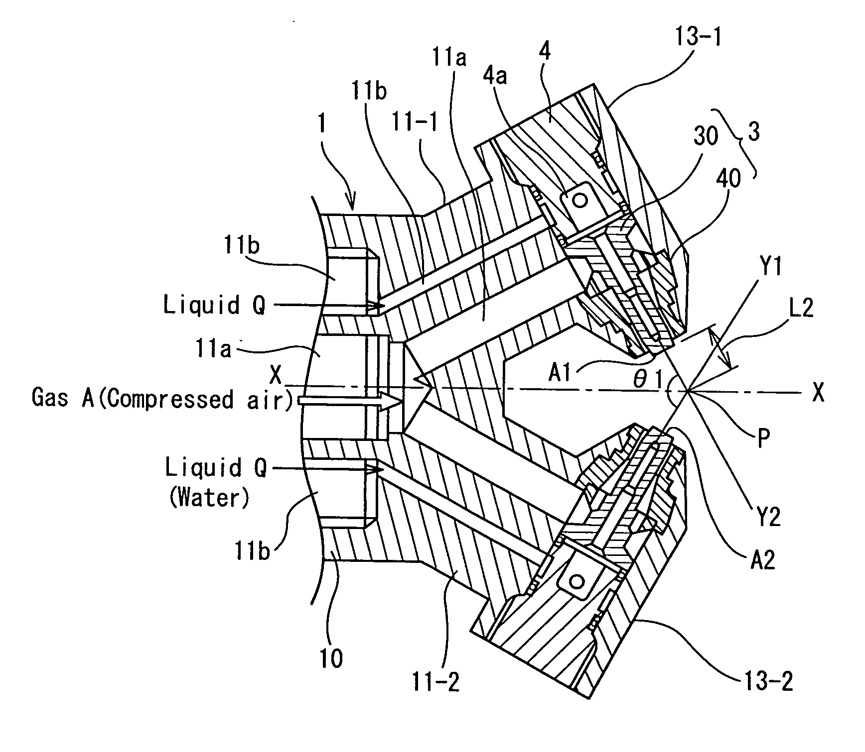 Ultra-fine spray-jetting nozzle