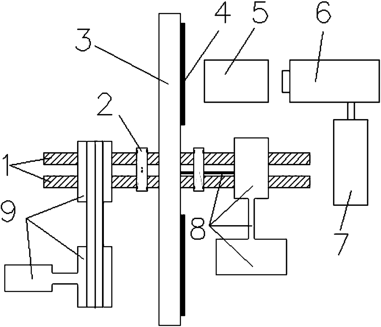 Rotating piece temperature measuring device and method based on thermochromic liquid crystal