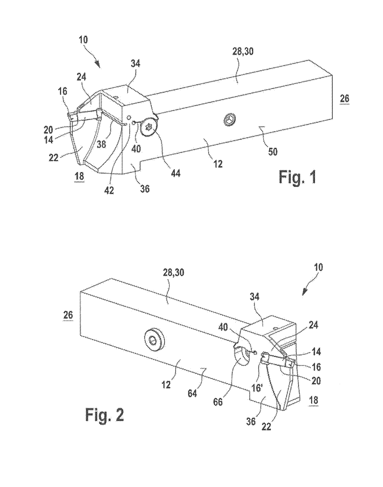 Holder for a tool for material-removing machining, in particular for a longitudinal turning tool