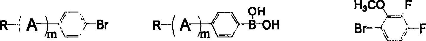 3,4-difluoro-2-methoxyl biphenyl derivative and its preparation process and application