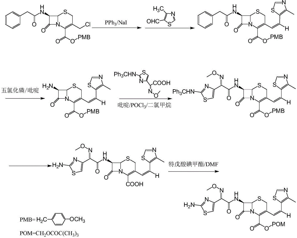 A kind of preparation method of cefditoren pivoxil intermediate