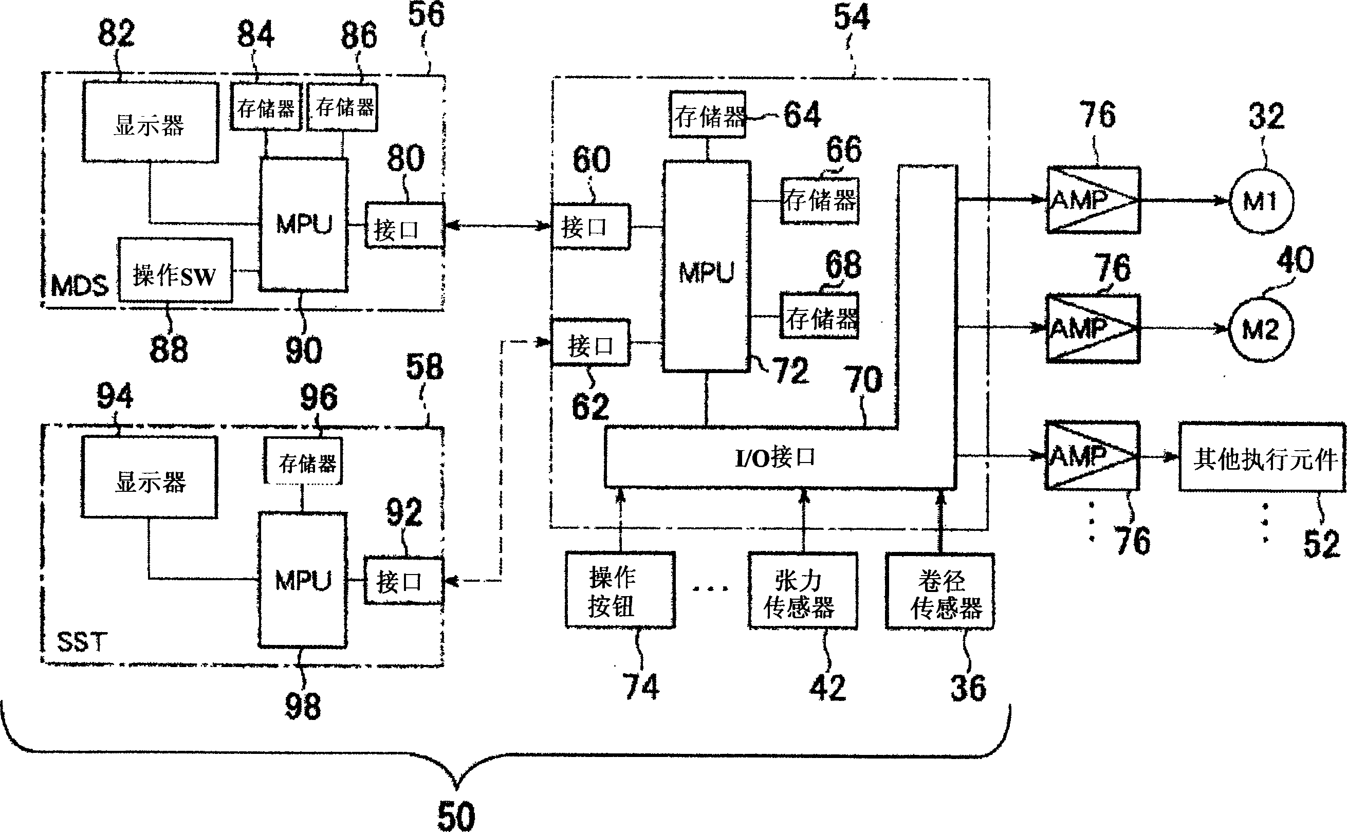 Defining and displaying device of fiber machine