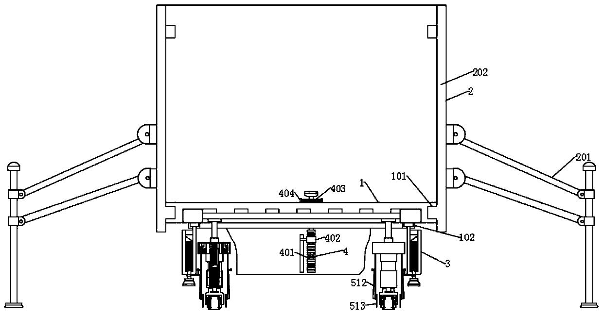 Scaffold integral movement type platform