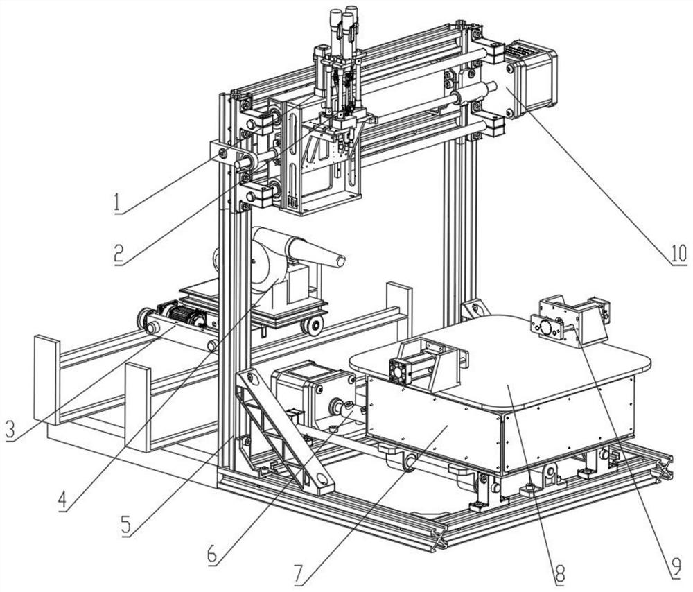 Machining milling machine provided with rotating mechanism and machining method of machining milling machine