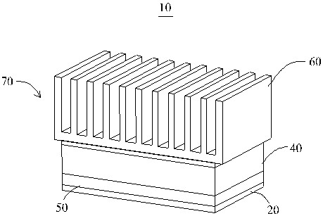 Evaporation structure, radiator, semiconductor device and preparation method