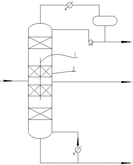 Spliced middle partition plate and method for transforming traditional rectifying tower