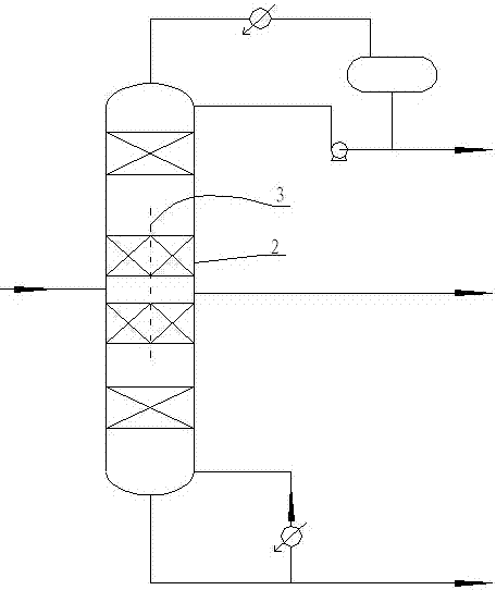 Spliced middle partition plate and method for transforming traditional rectifying tower