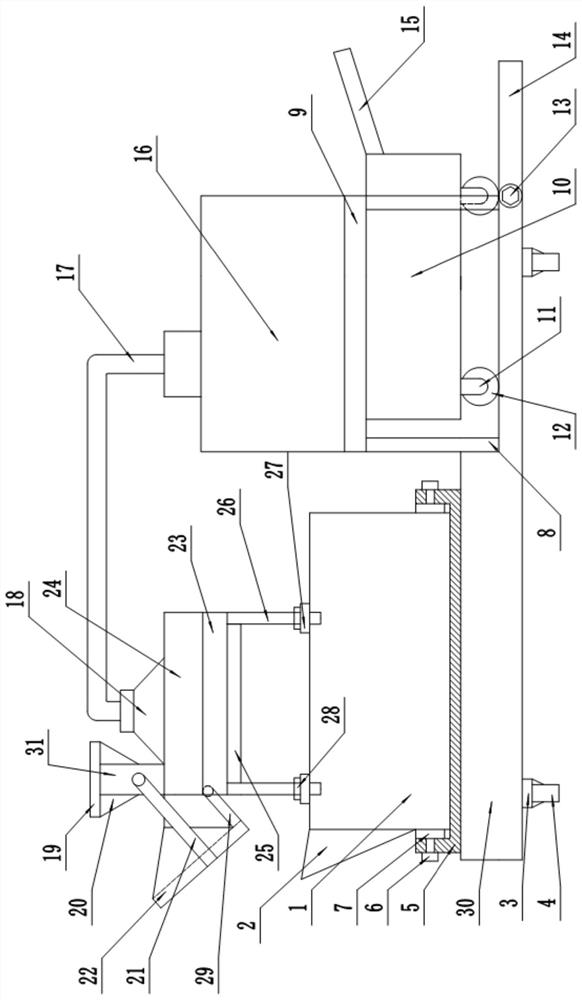 A bucket plastering connection device for an automatic plastering machine