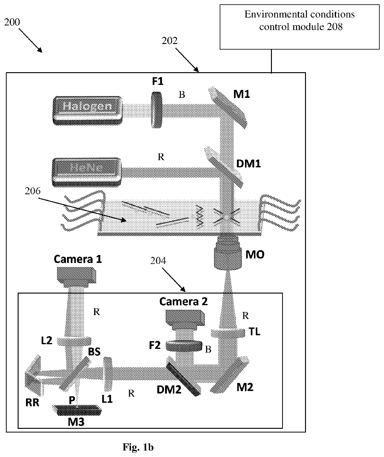 System and method for three-dimensional label-free optical imaging of a biological cell sample in an environmental chamber