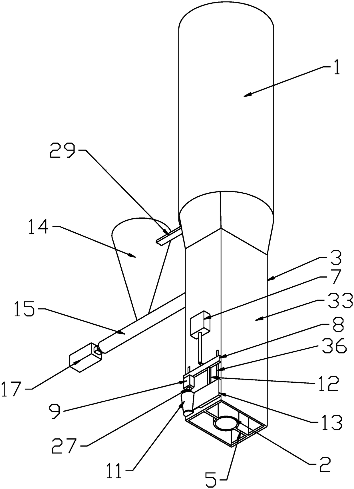 3D (Three-dimensional) printing device for printing buildings