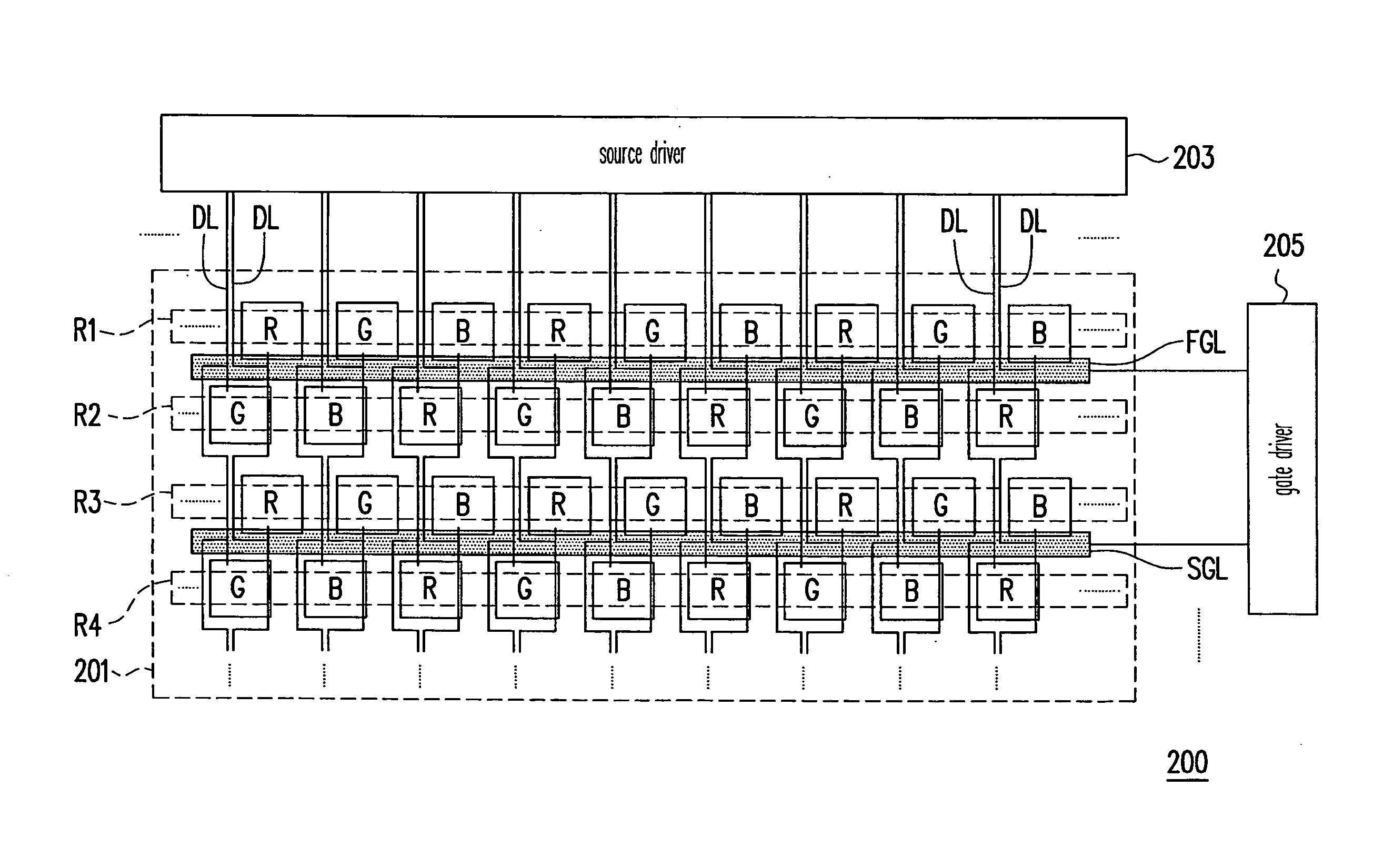 Pixel array and display panel applying the same