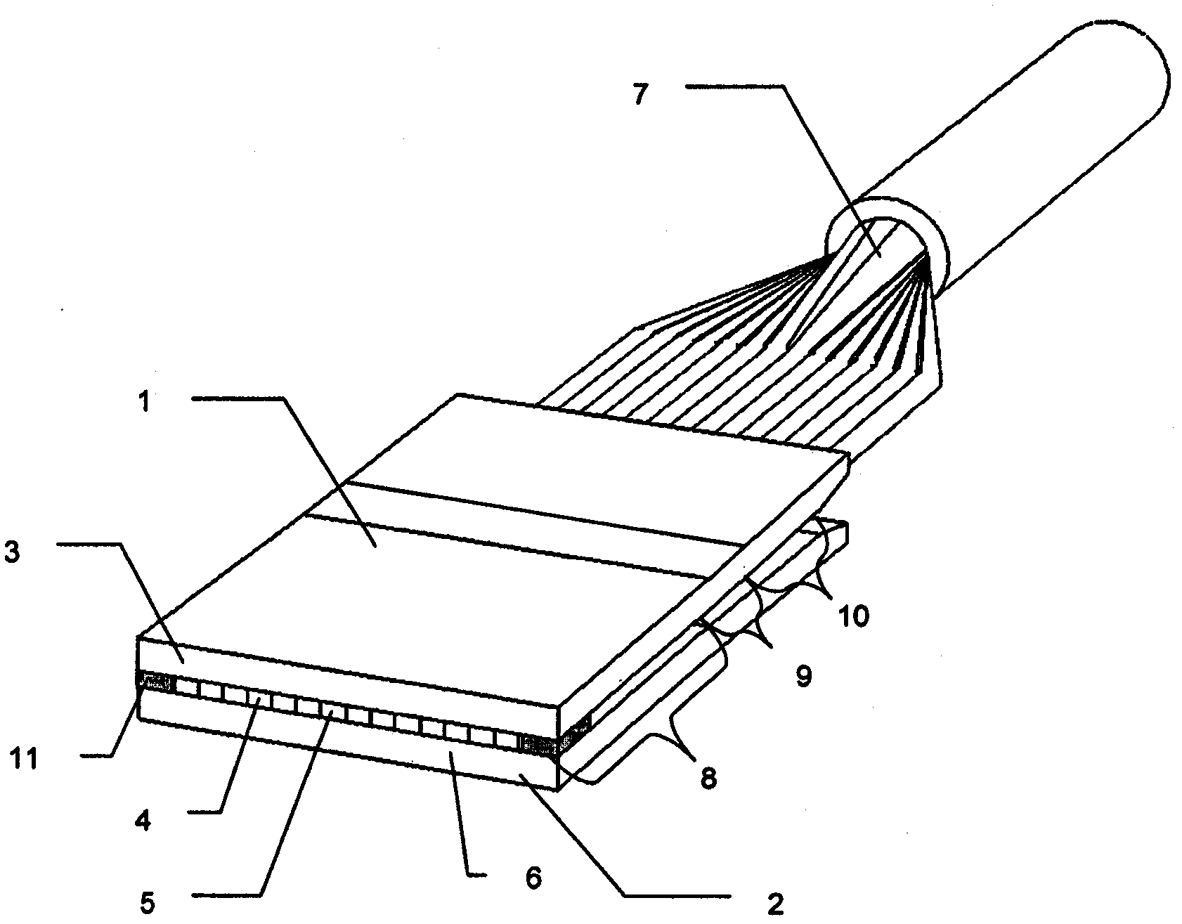 Light guide for transmitting radiation and production method