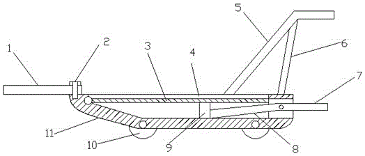 Hand-push type grain cutter