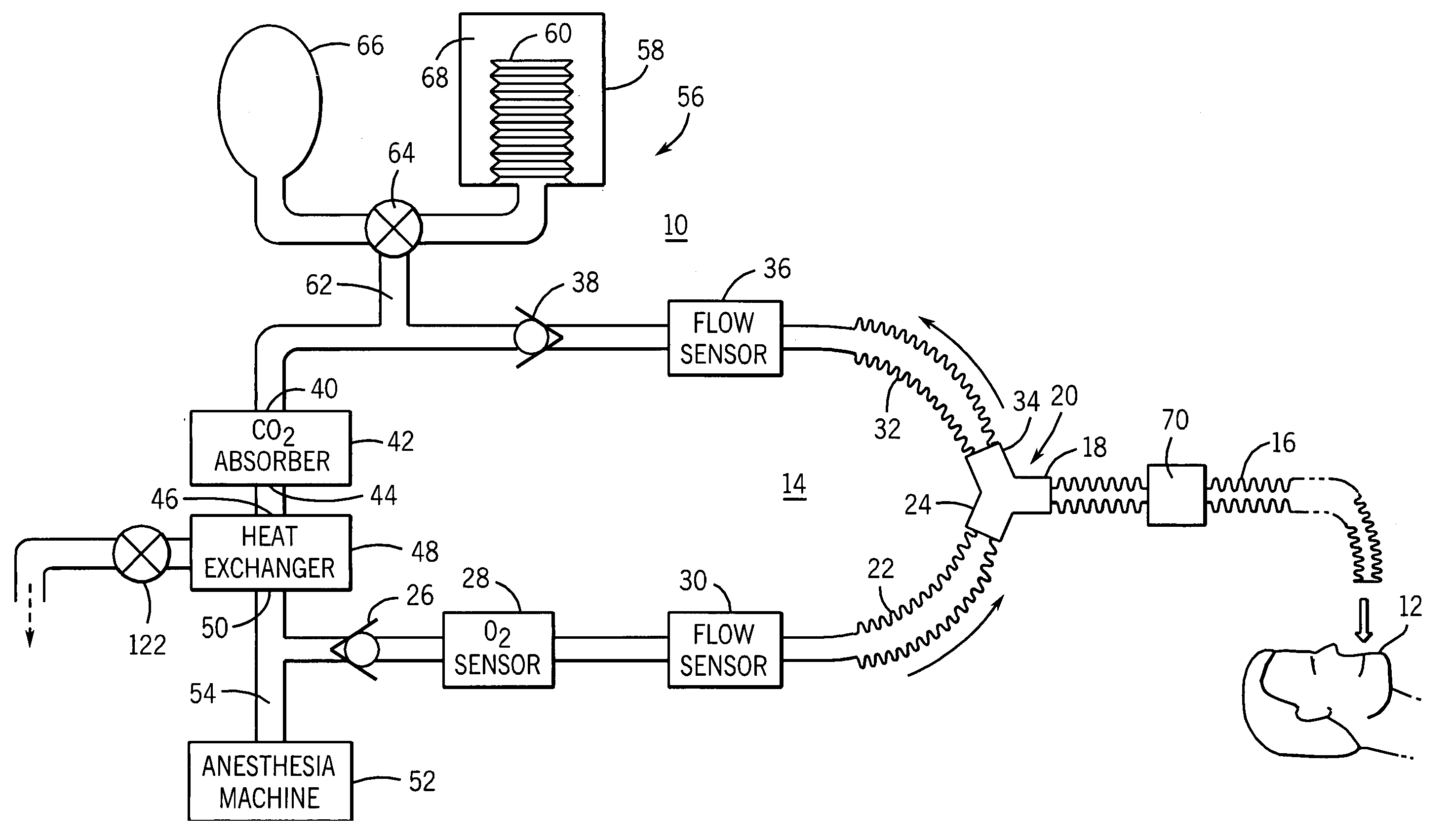 Room temperature heat exchanger for breathing circuit