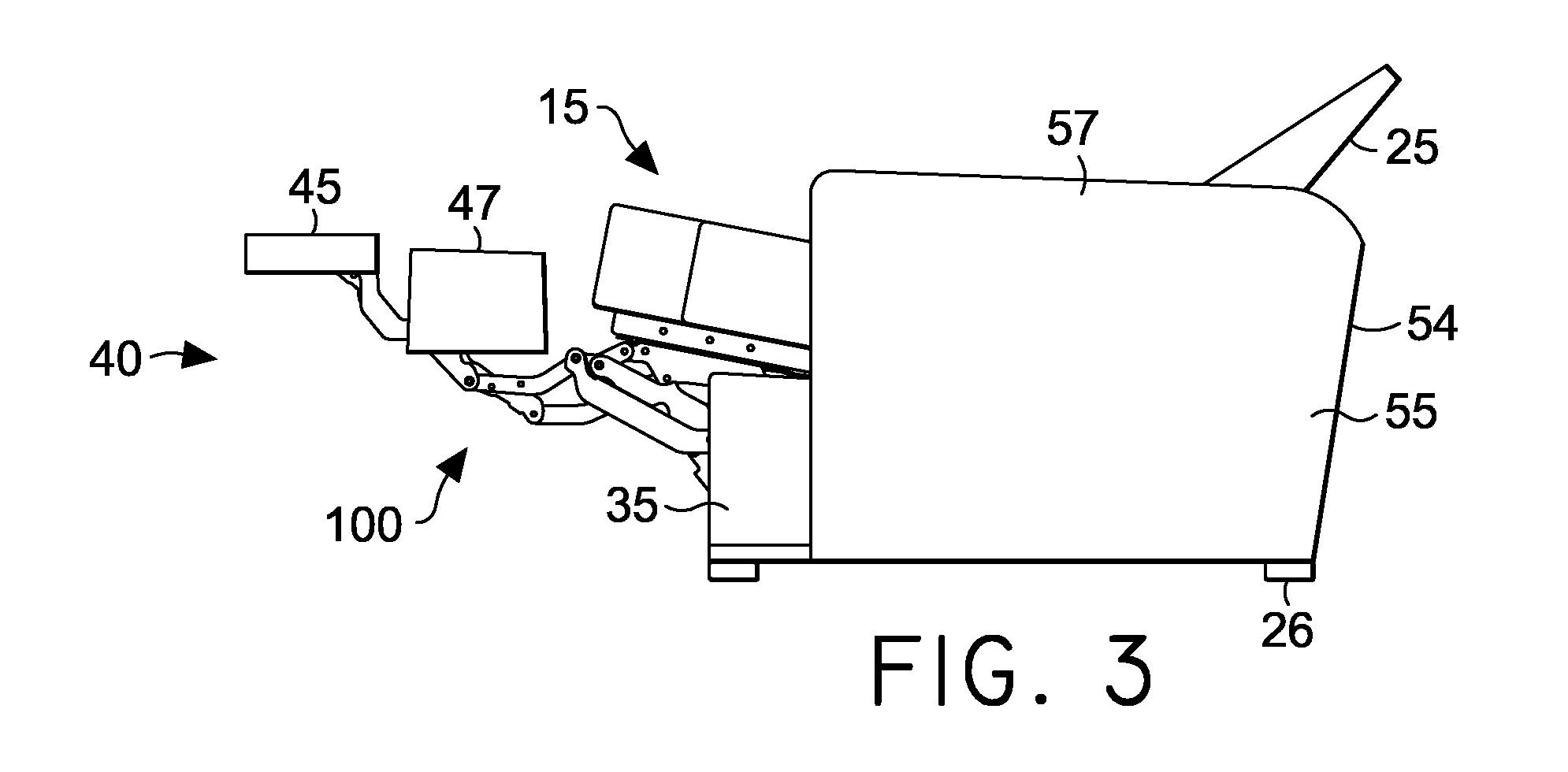 Powered glider recliner linkage mechanism