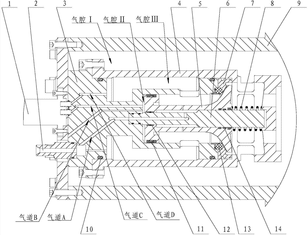 Pneumatic type launching device