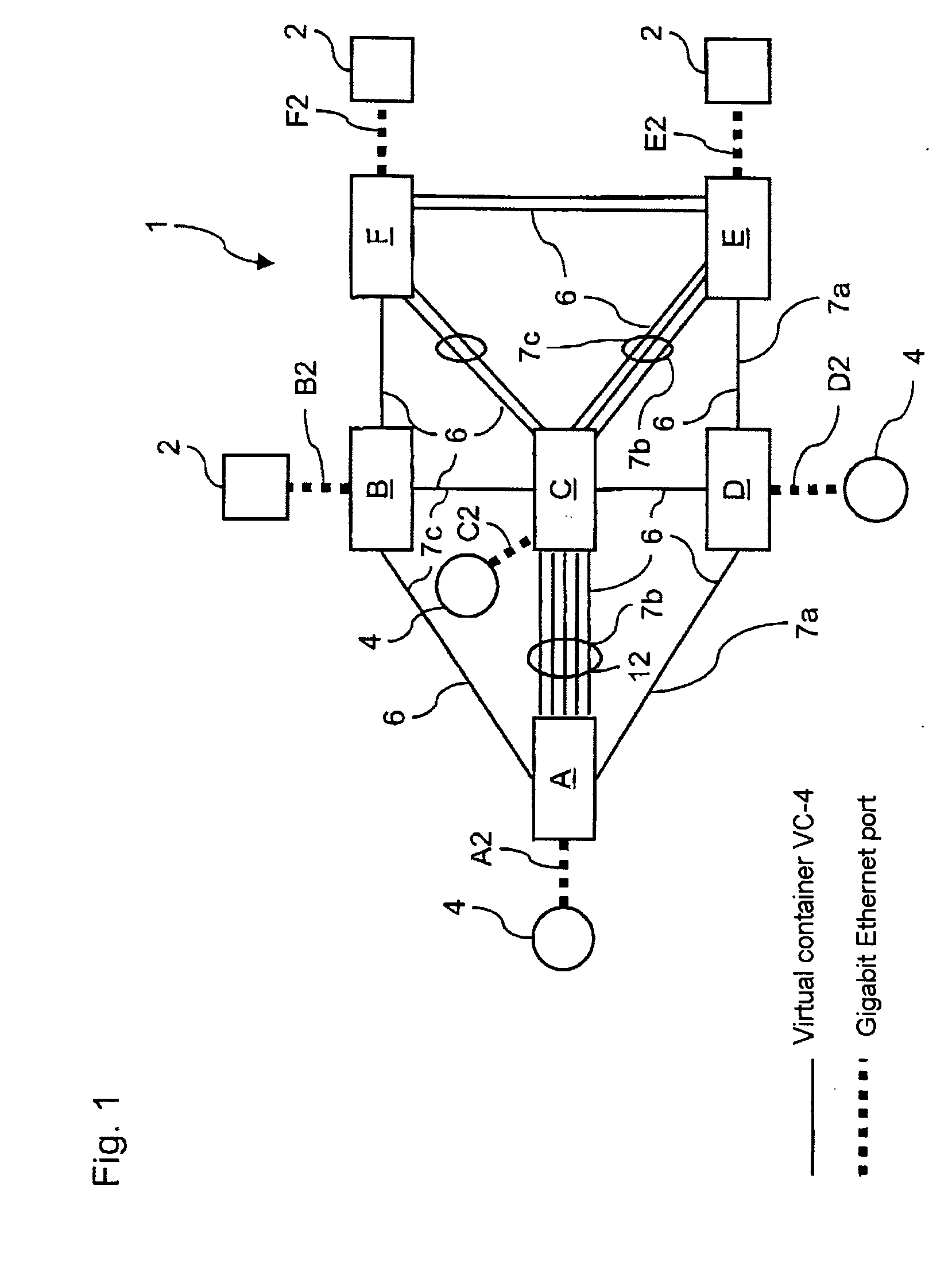 Method for controlling the transport capacity for data transmission via a network, and network