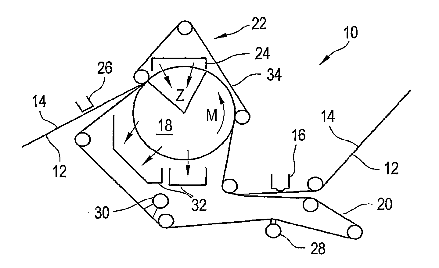 Press section and permeable belt in a paper machine