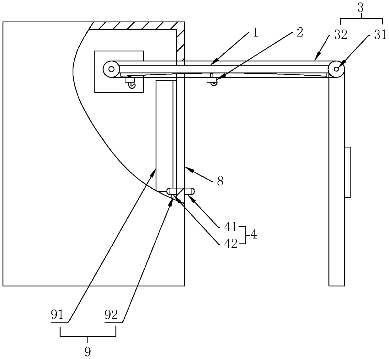 A clothing delivery device for fitting rooms based on big data