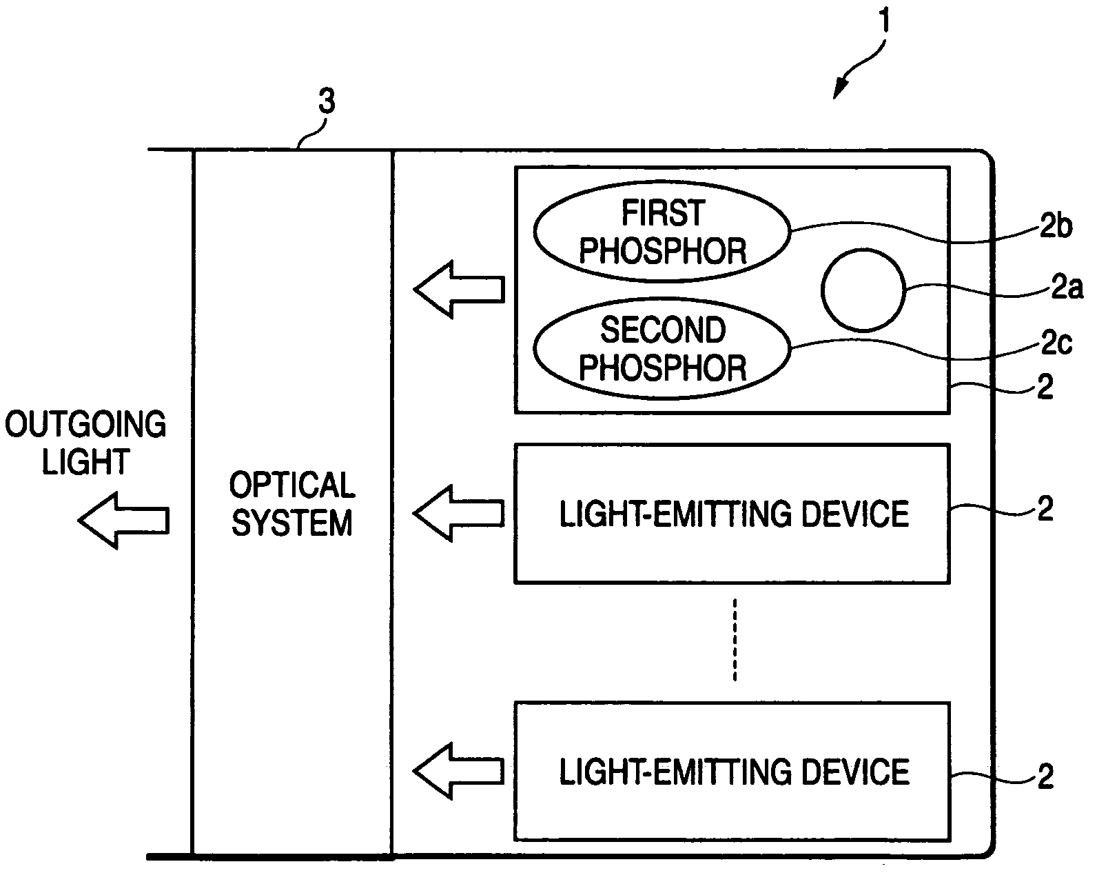 Vehicle lamp using emitting device for suppressing color tone difference according to illumination conditions