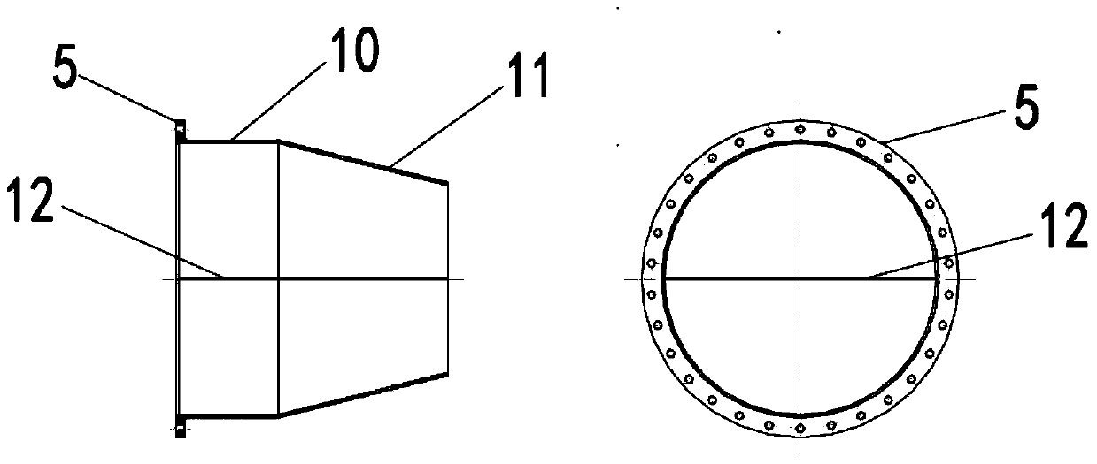 Large-flow partition-plate-type spraying and flushing device of deepwater trencher