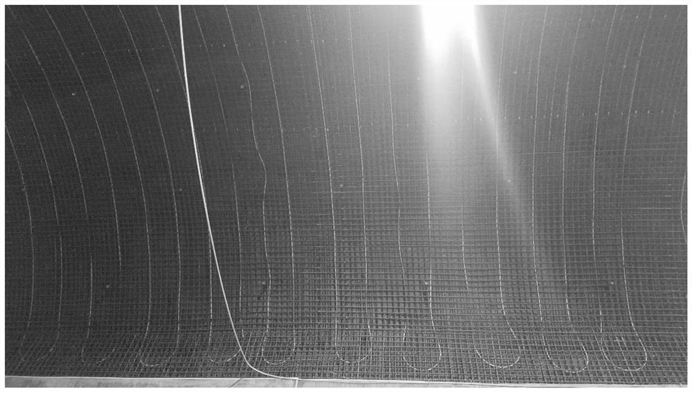 Control method of water cooling water temperature for lining structure concrete