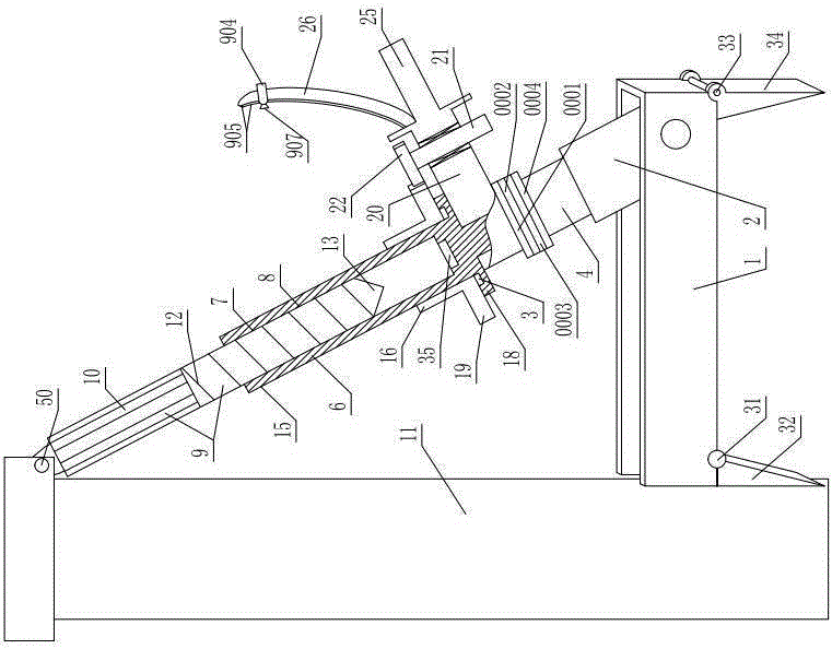 Electric pole upright detecting and righting device capable of being assembled freely and special for rural electricity of electricity system