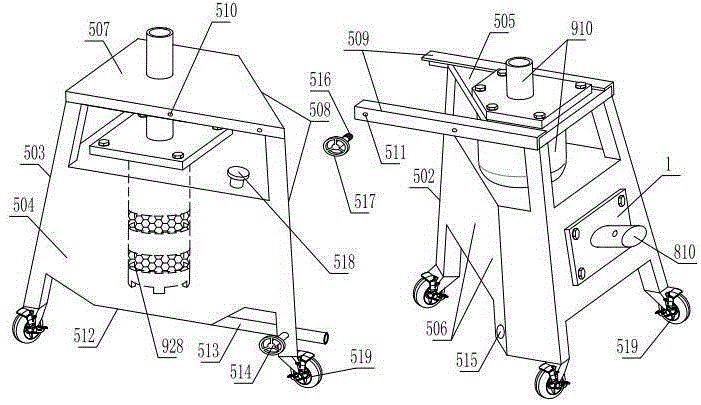 Electric pole upright detecting and righting device capable of being assembled freely and special for rural electricity of electricity system