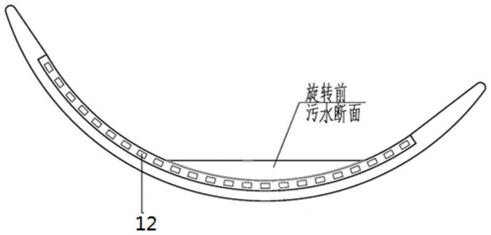 Rotary sewage source heat pump heat exchange device