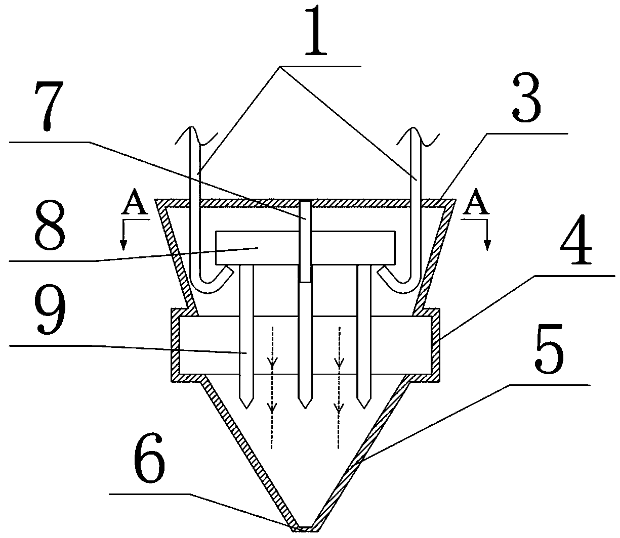 Quick blocking grouting nozzle and grouting method for large-depth water leakage of dam