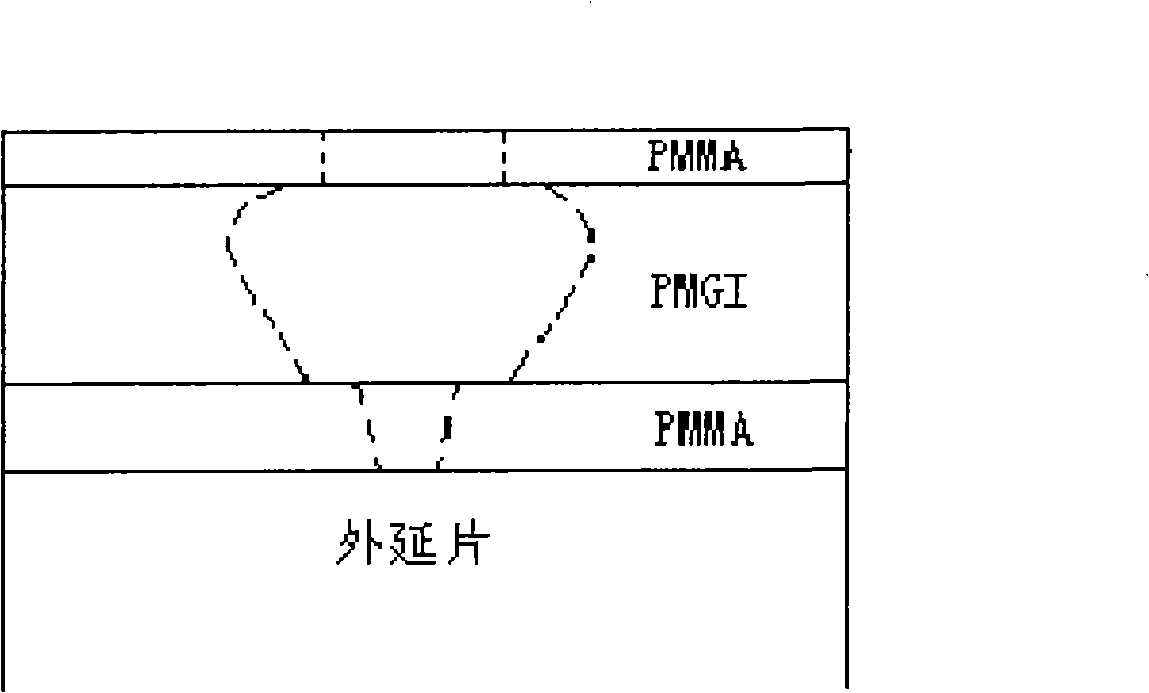 Method for preparing transistor T type nano grid