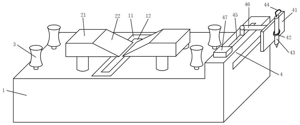 A stamping plate butt welding device