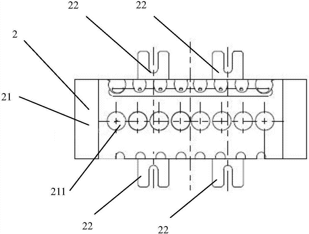 Floating block of hub shaping die