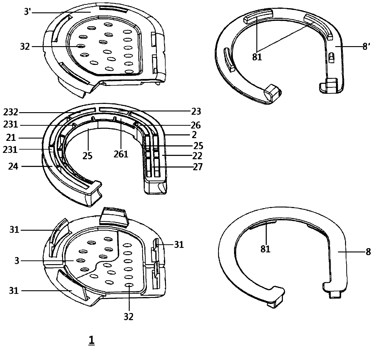 Left and right ear universal type external ear shaper