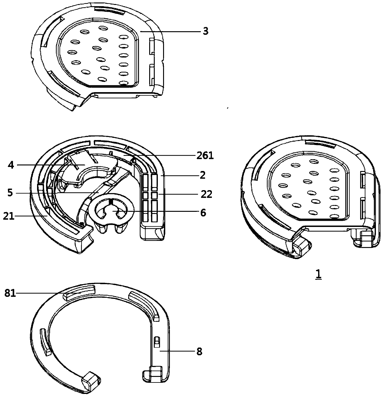 Left and right ear universal type external ear shaper